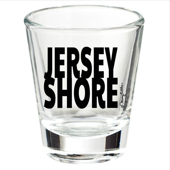 Mary Ellis - Wholesale Shot Glass - New Jersey Shore Shot Glass Graphic