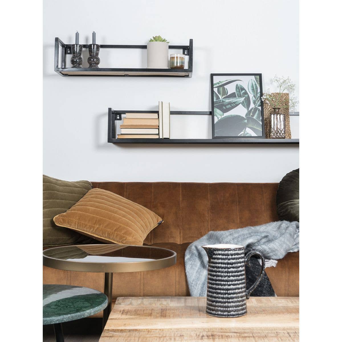 Home67 - Vente Étagères murales - Lot de 3 étagères murales vintage grandes1