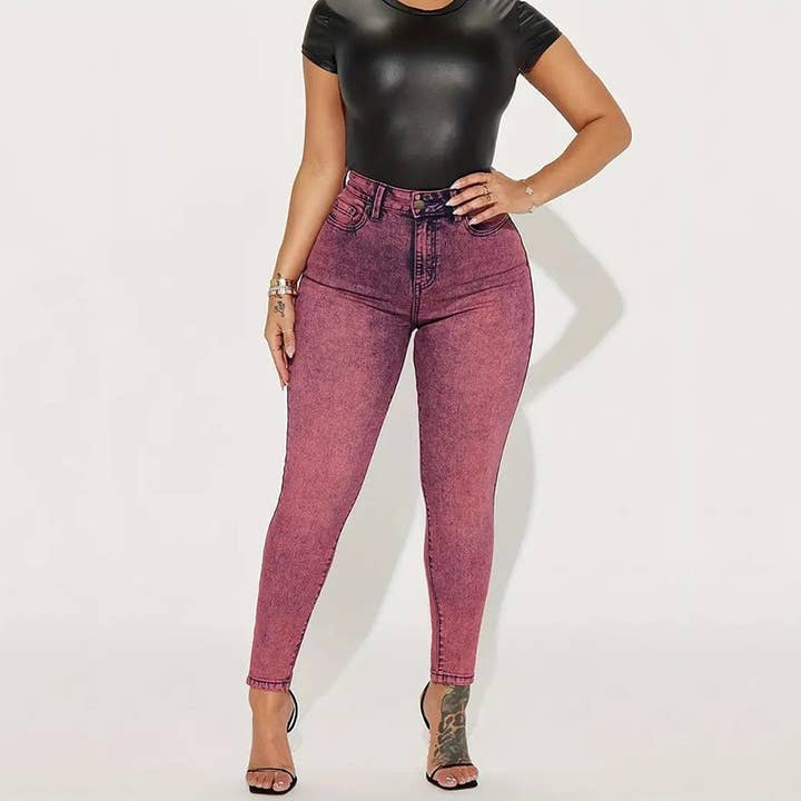 Tourtiwi - Vente Jean – femme - Jean délavé à neuf points pour femmes de grande taille2