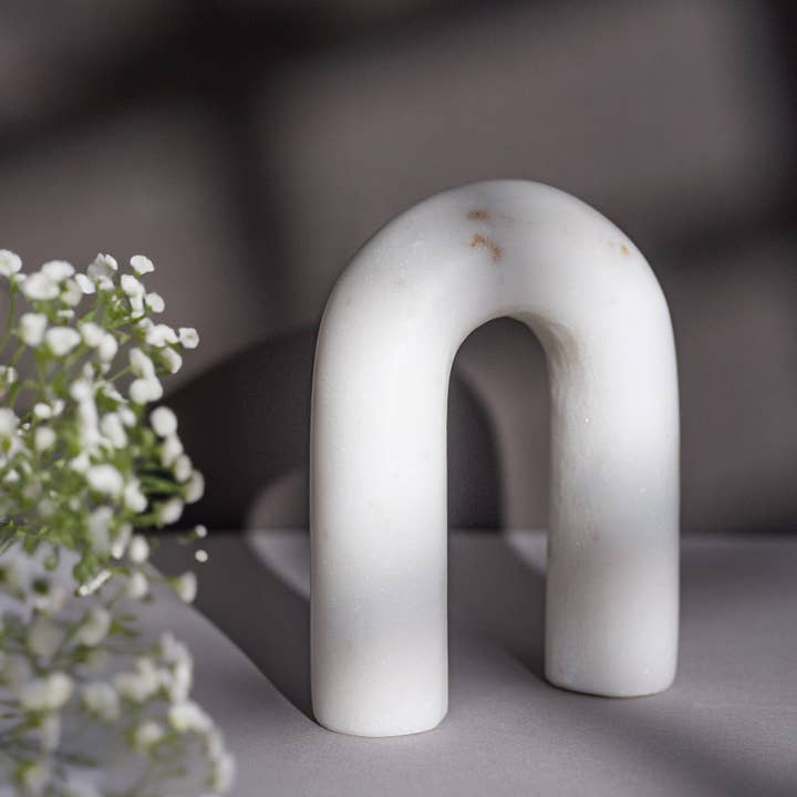BIDKhome - Wholesale Decorative Figurine - Sm. White Marble Arch Figurine