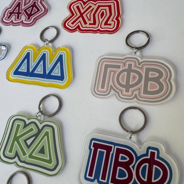 Buttongirl99 - Wholesale Keychain - Women's - Sorority Colorful Acrylic Key Chain5