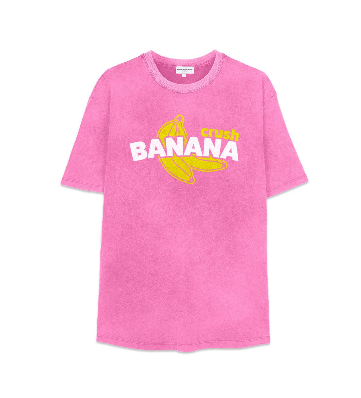 NHP International - Wholesale Screen Printed T-Shirt - Women's - Pink washed French Disorder Mika banana for women1