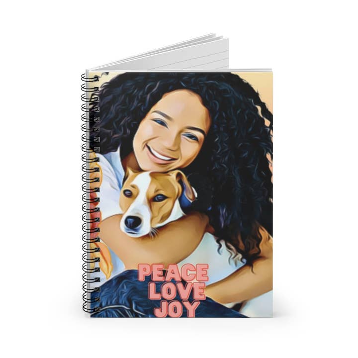 Peace Love Joy Felicidade Animal Lover Caderno Espiral Journa por atacado de Ase & Company