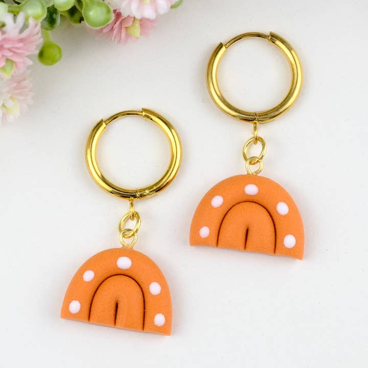 Orange Arch Polymer Clay Earrings (Copy) for wholesale by Mom’sClayCo