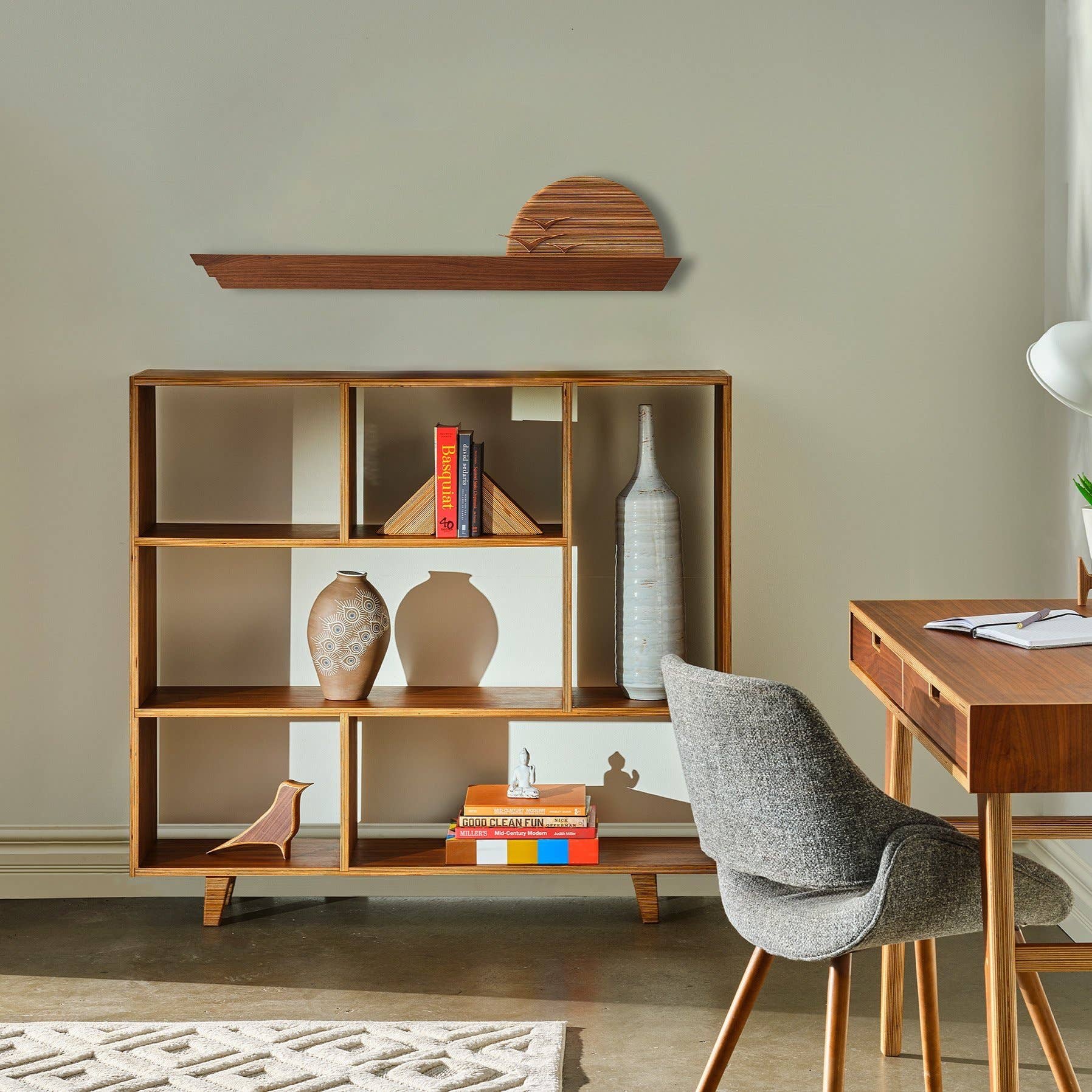 Relic Modern™ | Furniture & Objects - Wholesale Wall Accent - Sun & Birds Wall Hanging in Walnut and Baltic birch3