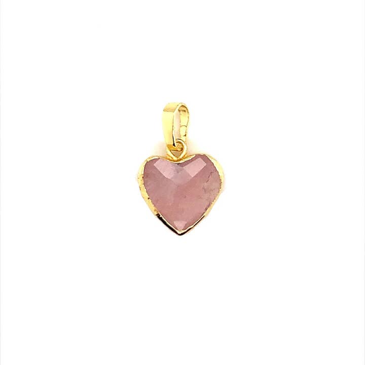 The Bead Bazaar - Wholesale Individual charm/pendant - Gemstone Heart Charm, Amazonite Heart Pendant For Necklace,2