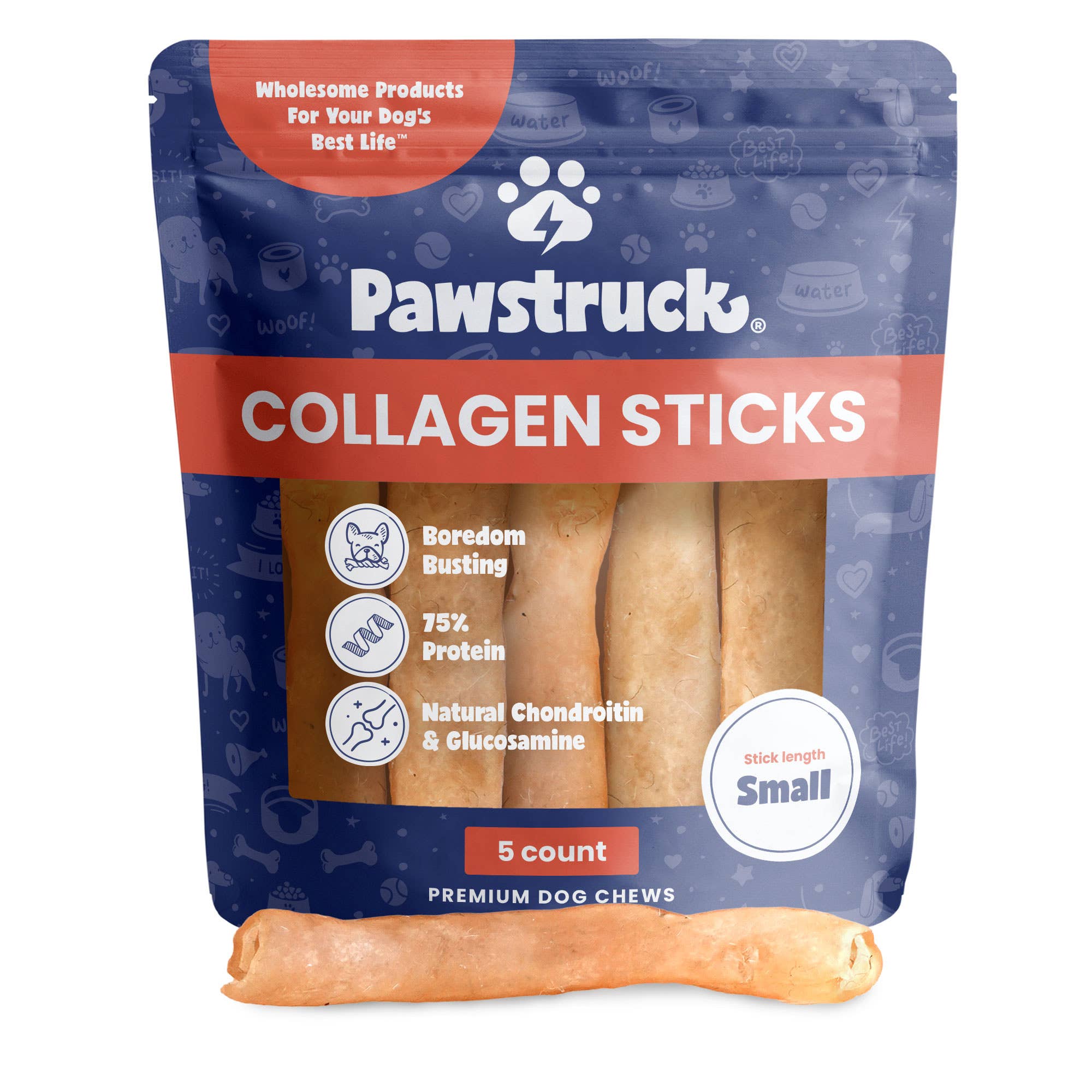 Pawstruck - Wholesale Pet Treats - Dog - Natural Beef Collagen Chew Sticks for Dogs & Puppies0