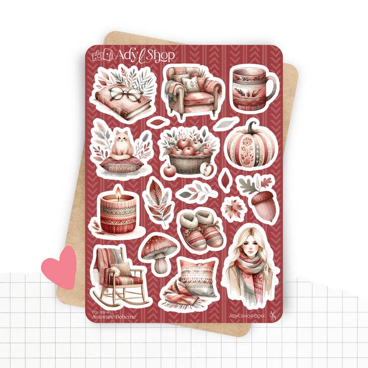 Planches de stickers "Automne Bohème" pour la vente par AdyLShop