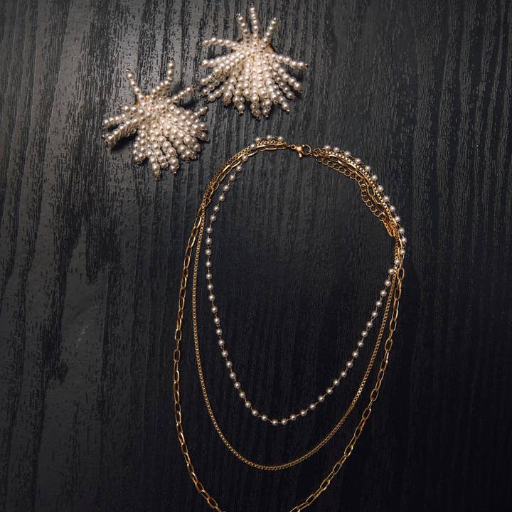 Steward & James - Wholesale Dangle Earrings - Pearl Firework Earrings2