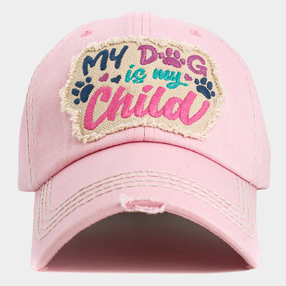 Sensibling Corp. - Wholesale Baseball Cap - Women's - MY DOG IS MY CHILD Message Vintage Baseball Cap
6