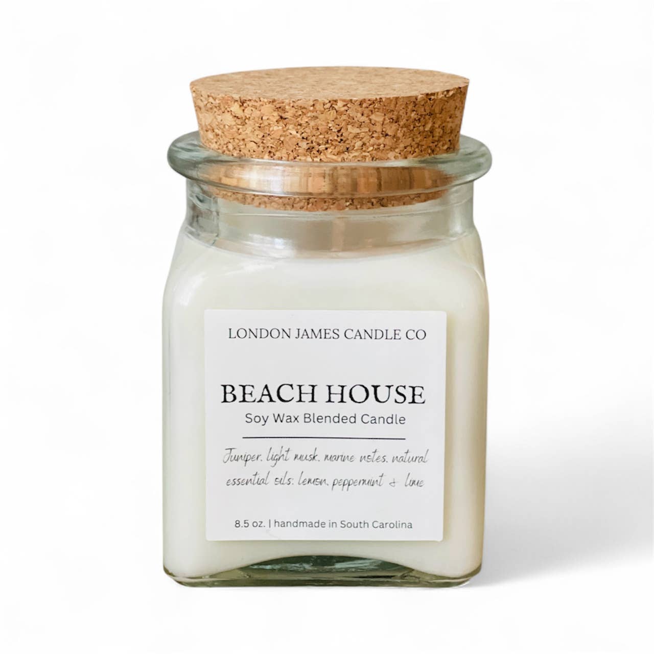 London James Candle Co - Vente Bougie en bocal - Bocaux de bougies en soja apothicaire de 8 oz, parfum plage3