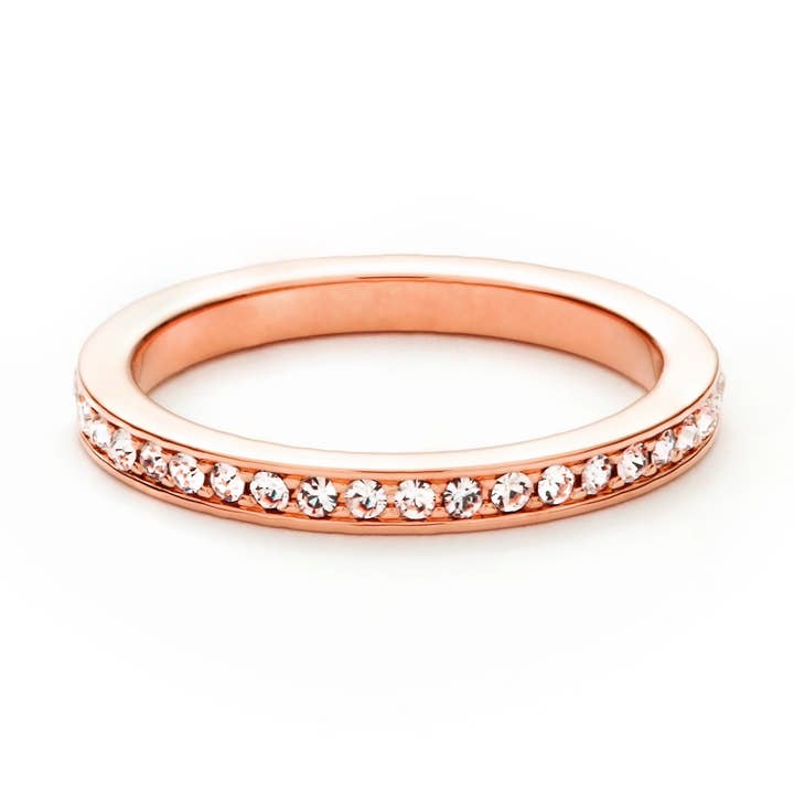 Eternity Stapelbar Ring Petite runda kristaller Ro|1-1157-ACLR för wholesale av My Jewellery Story