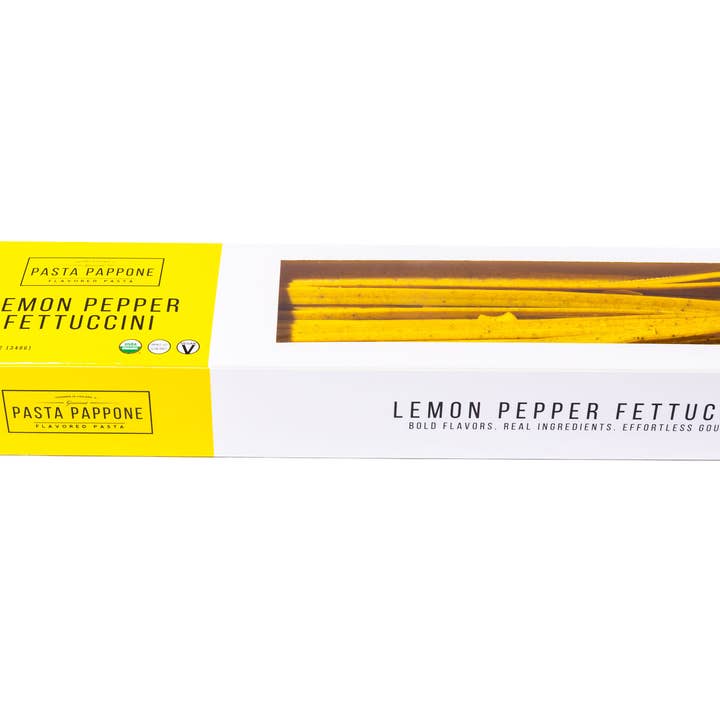 Lemon Pepper Fettuccini - Organic for wholesale by Pasta Pappone