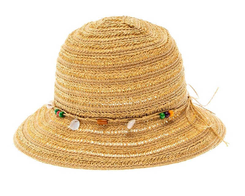 DNMC - Wholesale Straw Hat - Women's - Straw Summer Women's Bucket Hat w/ Seashells8
