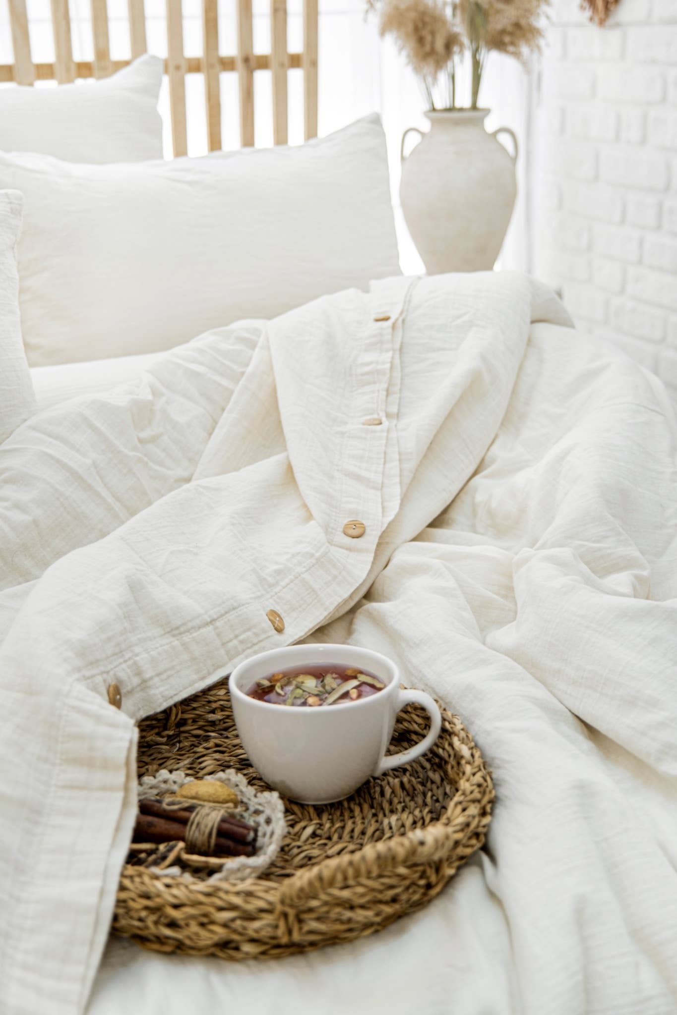 Naturloom - Wholesale Bedding Set - GOTS Certified Organic Muslin Duvet Cover Set Natural Color1