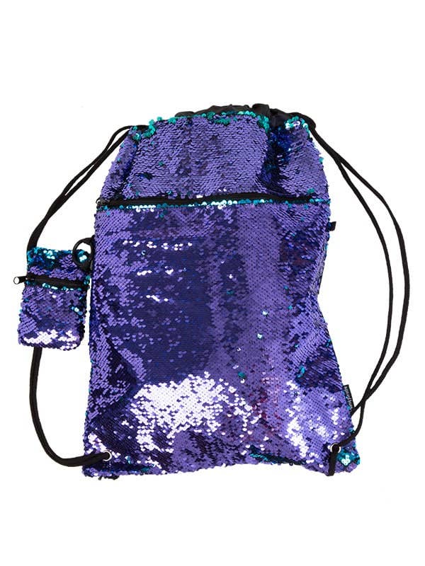 Sugar And Bruno - Wholesale Drawstring Bag - Women's - Mermaid Bag, Purple1