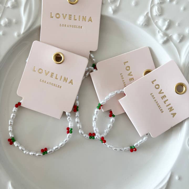 LoveLina - Vente Bracelet de perles - Bracelet Vibe Y2K Cerise (ECATI)1