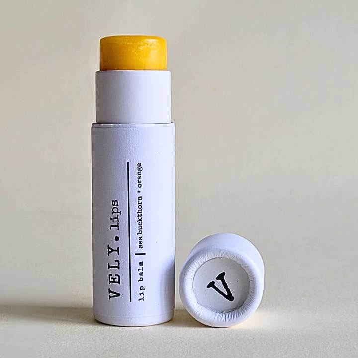 The Vely Soapery - Wholesale Lip Balm - Sea Buckthorn and Orange Natural Vegan Lip Balm0