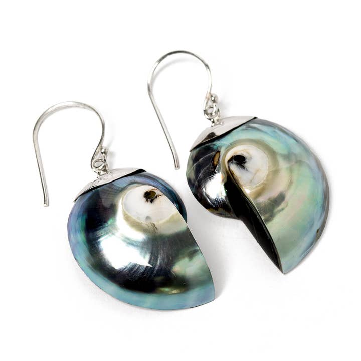 Pendentif En Argent Et Nautile Bleu pour la vente par El Expreso de Oriente