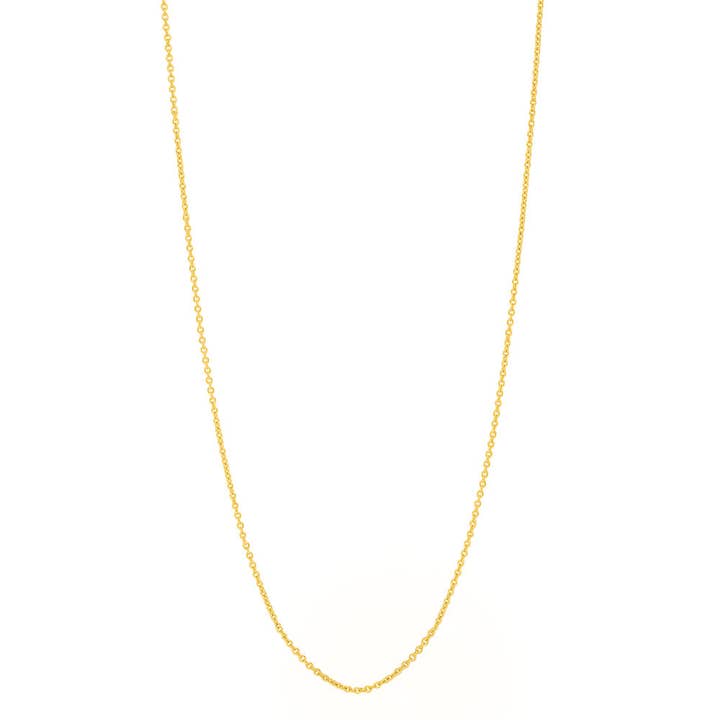 Collier à maillons en métal doré jaune 18 carats, 80 cm pour la vente par Leaf Jewelry