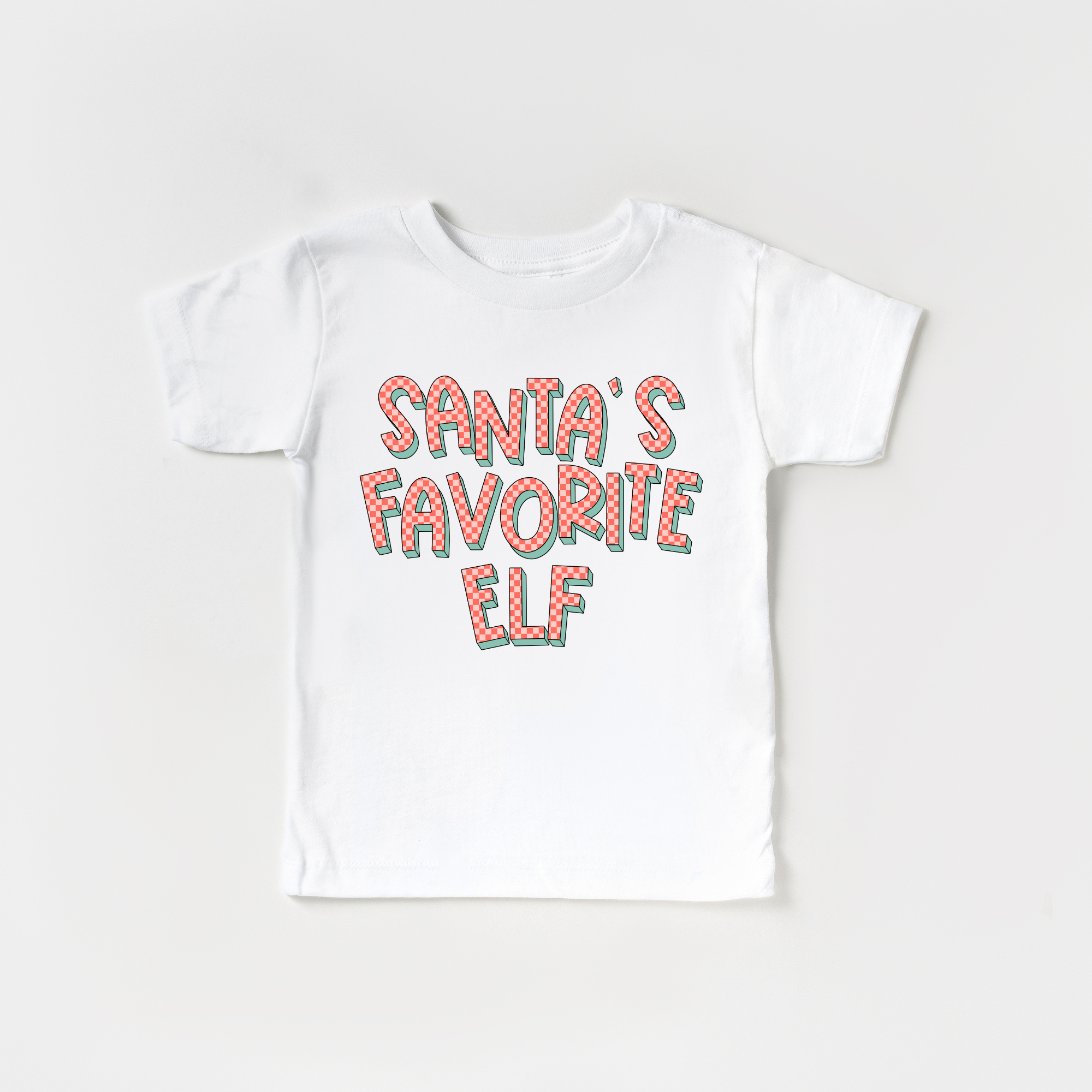 Benny & Ray Apparel - Wholesale Screen Printed T-Shirt - Kids - Santa's Favorite Elf Kids Christmas Shirt1