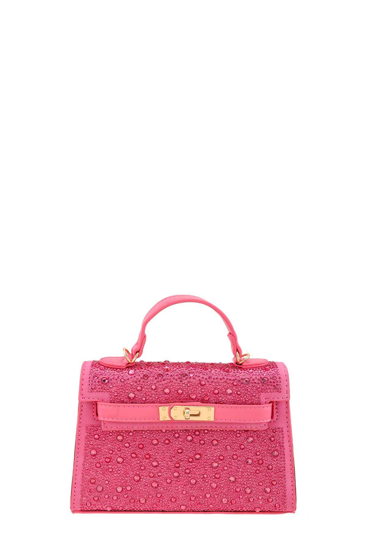 anbfashion - Wholesale Top Handle Bag - Women's - RHINESTONE SQUARE CROSS BAG 22357