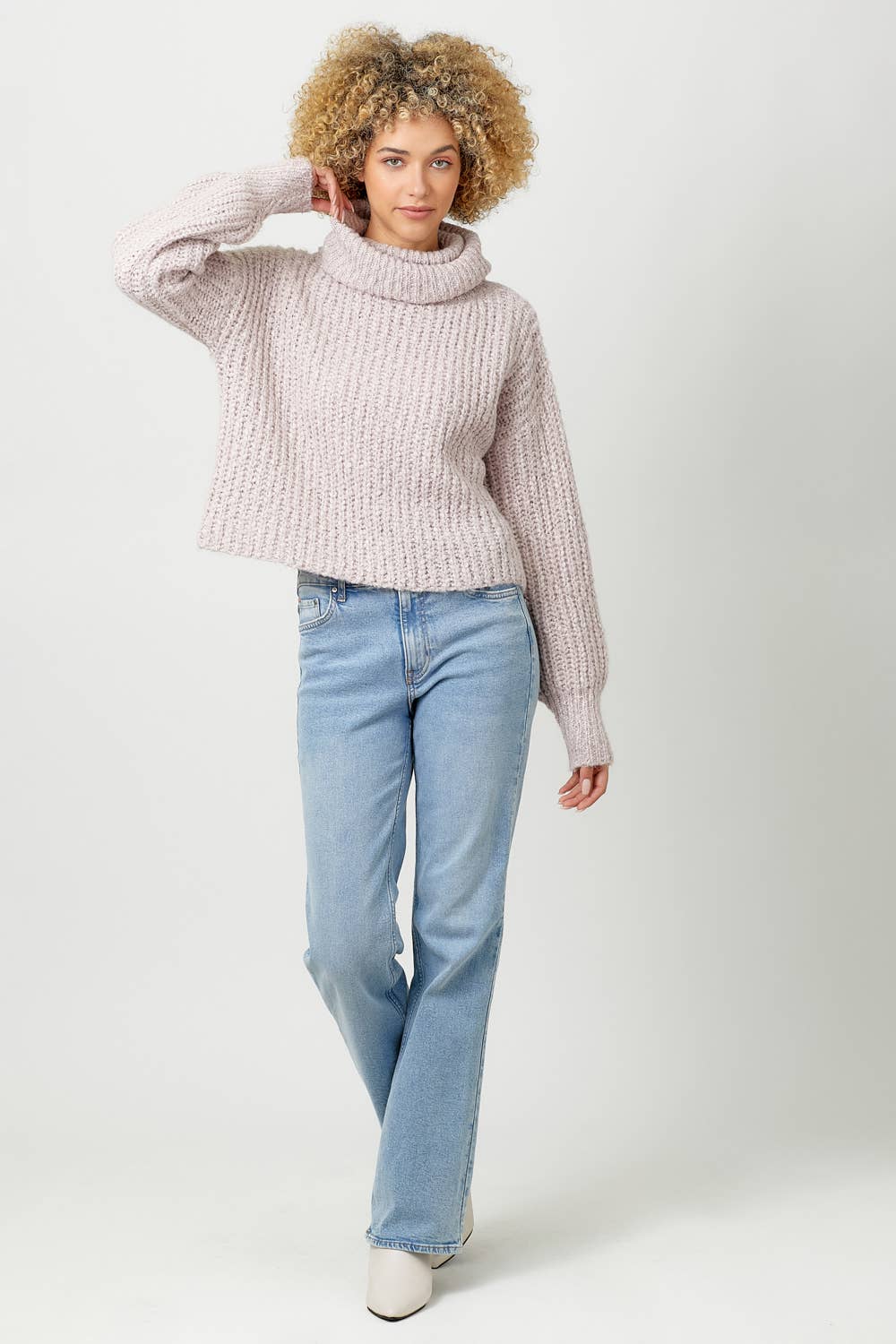 Mystree – wholesale Knitted jumper – Women′s – 60795 Turtle Neck Cropped Sweater 4