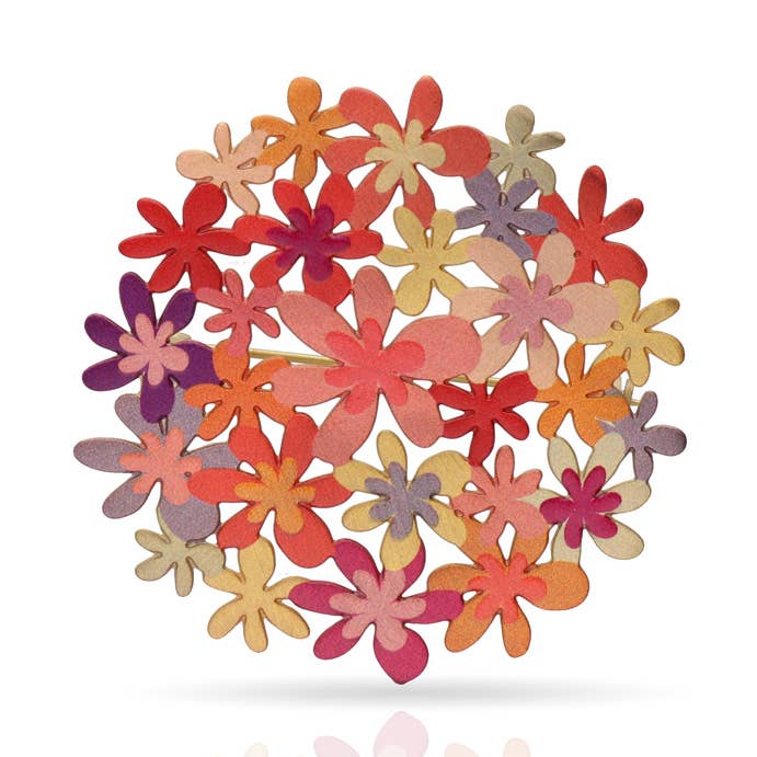 Bouquet Orange Gold Plated Pin for wholesale by RAS