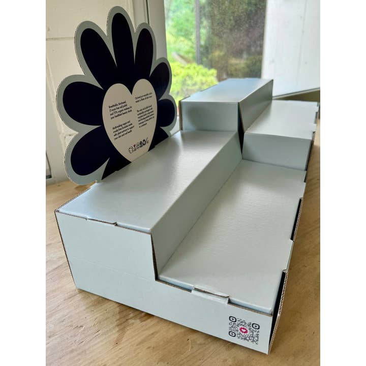 Habit Cosmetics - Wholesale Retailer Display - Beauty & Wellness - Corrugated Cardboard 2-Tier Display Unit