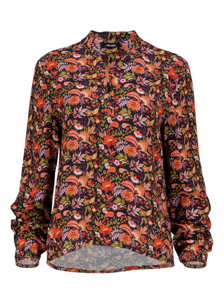 Blusa de mujer con estampado floral oxidado para venta al por mayor de J&JOY