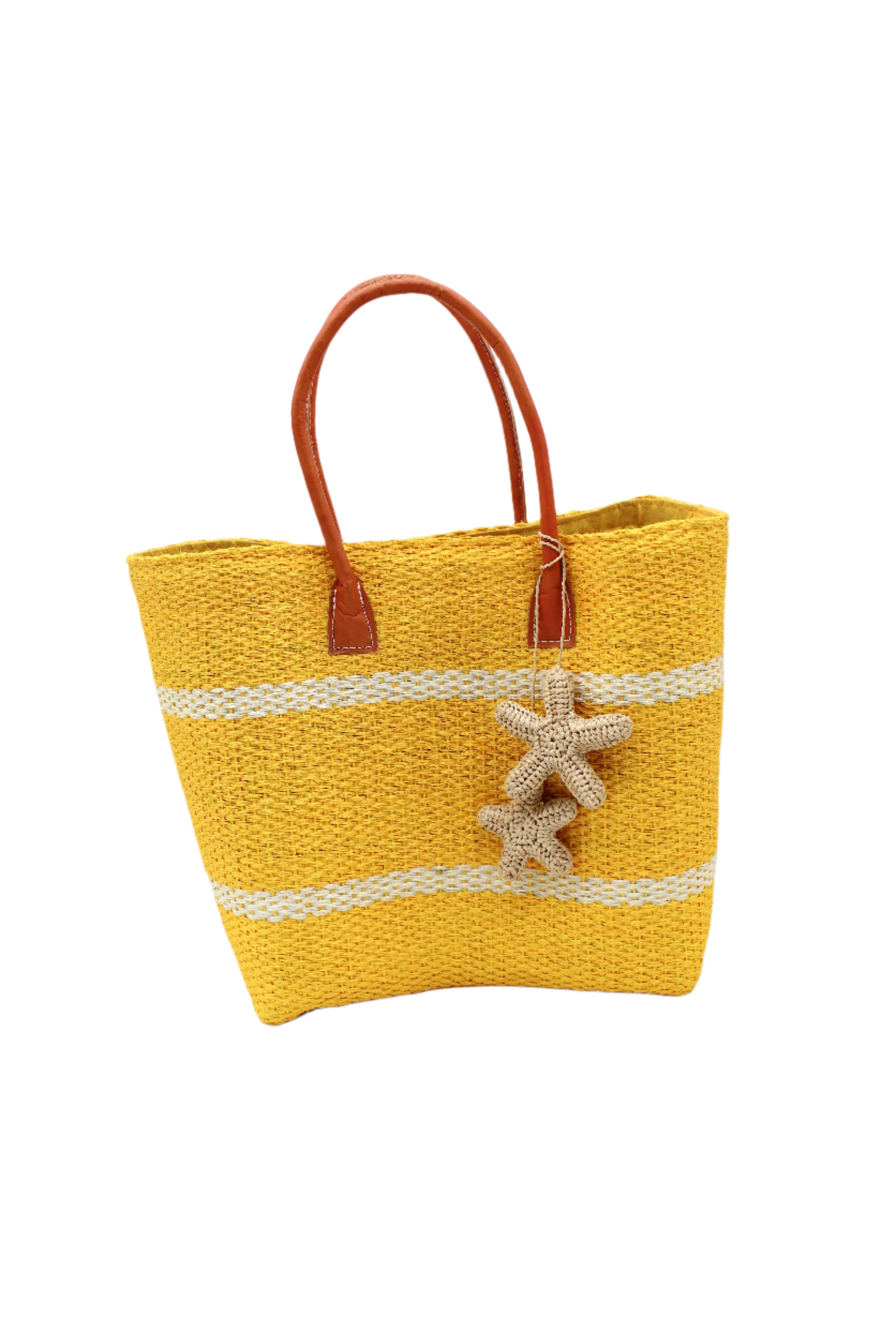 Shebobo – Großhandel Schultertasche – Unisex – Havanna Sisal-Korbtasche mit Seestern-Charme-Verzierung4