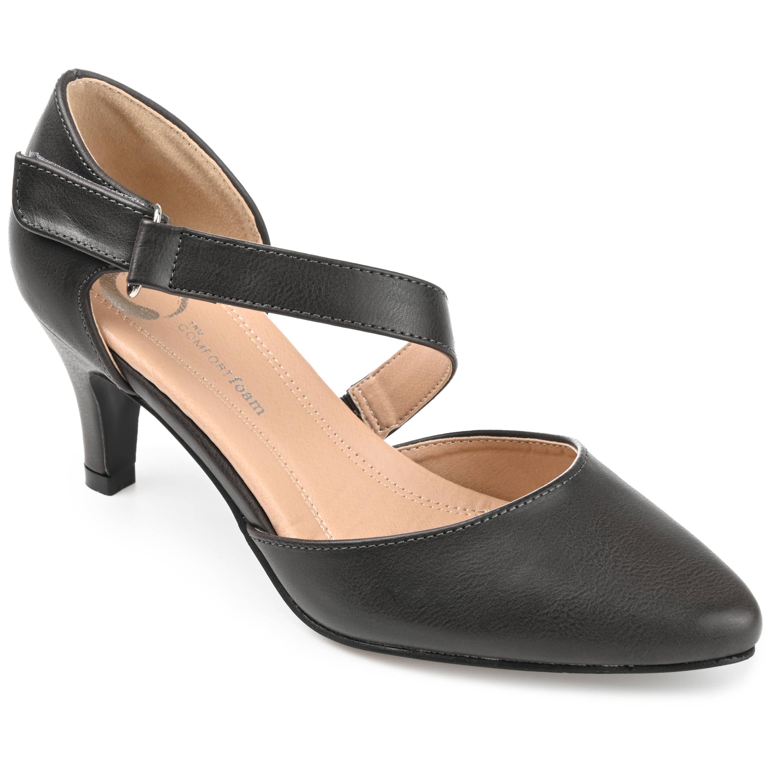Journee - Wholesale Low Heels - Women's - Tillis D'Orsay Pump Heels In Faux Leather5