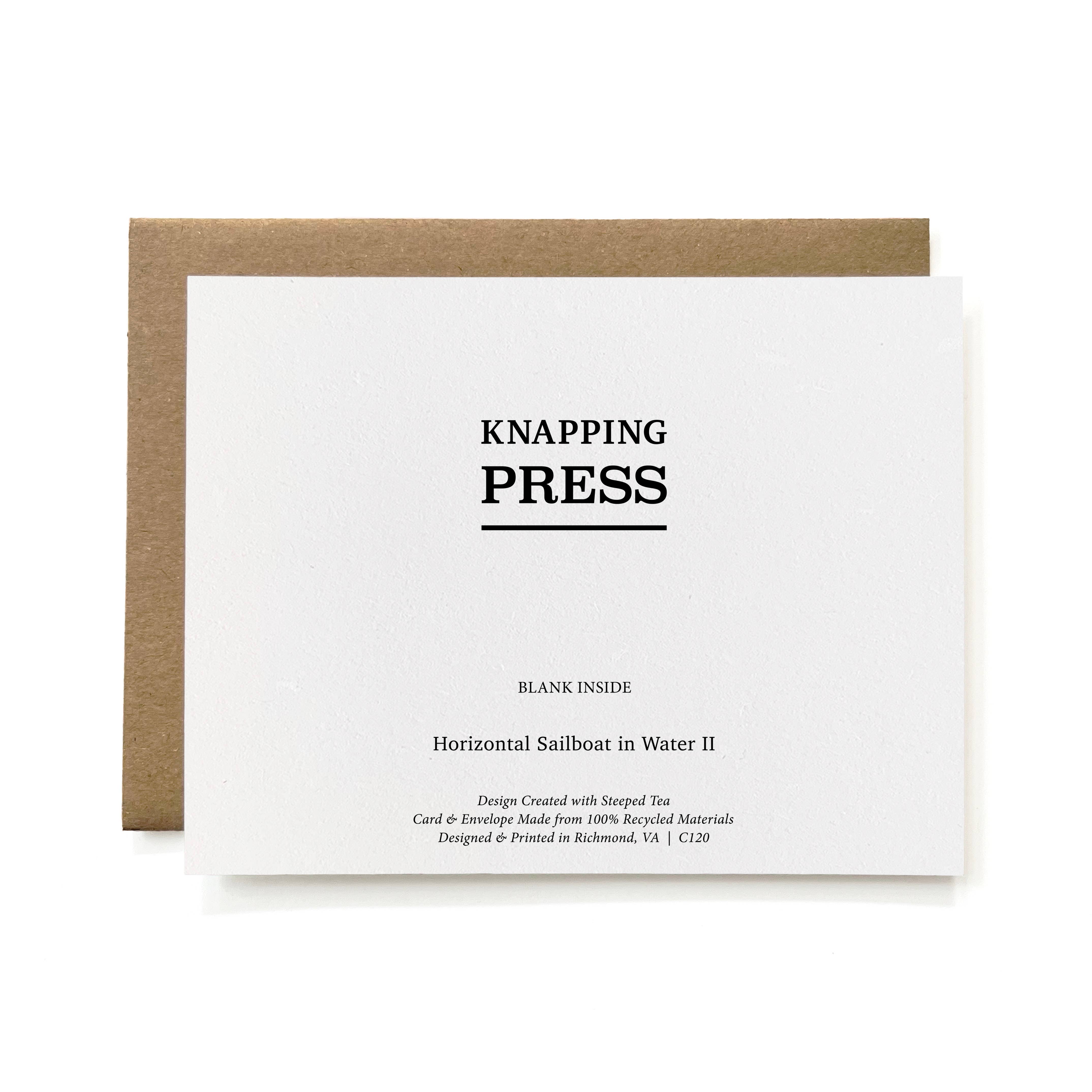 Knapping Press - Wholesale Stationery/Notecard Set - 100% Recycled Natural Dye Card - Horizontal Stripes1