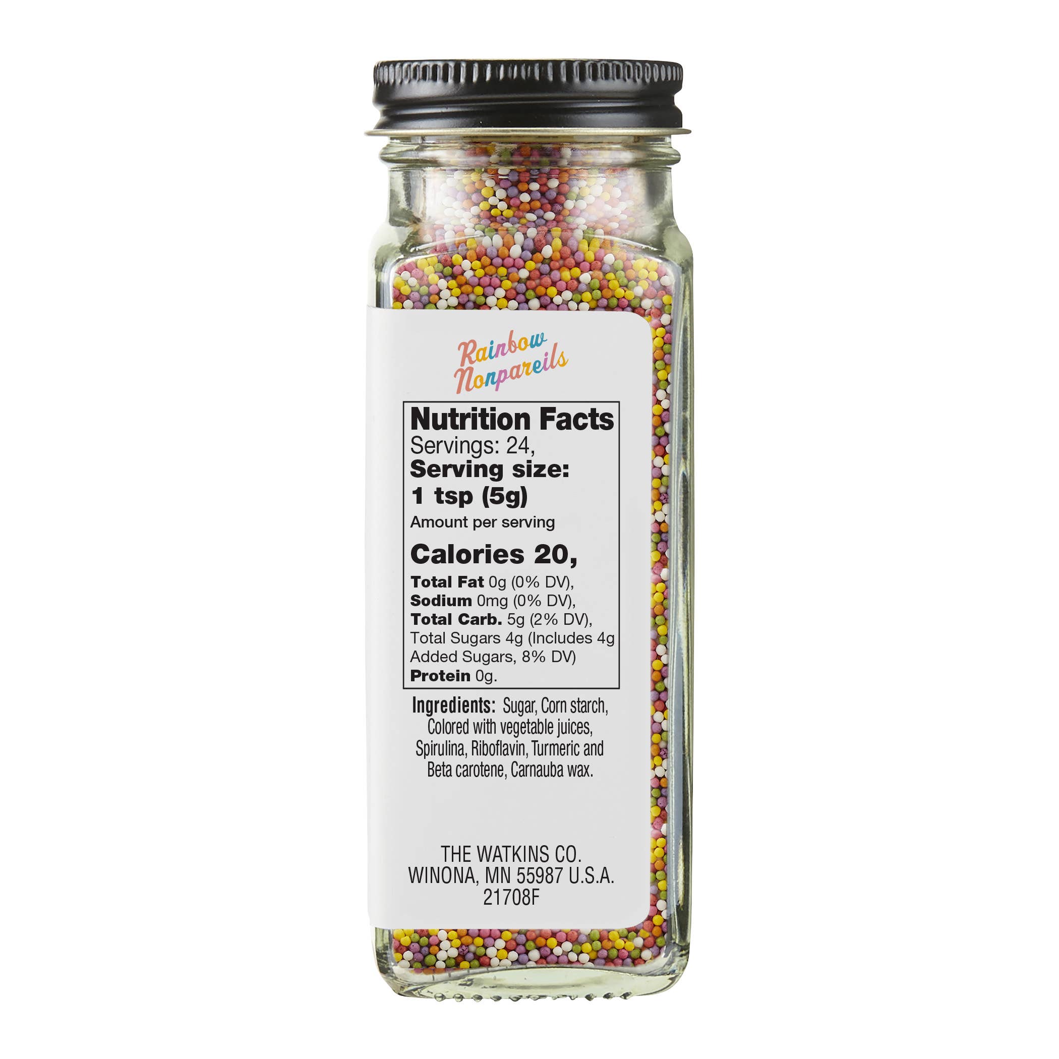 The Watkins Co. - Wholesale Sprinkles - Rainbow Decorating Nonpareils, 4.2 oz1