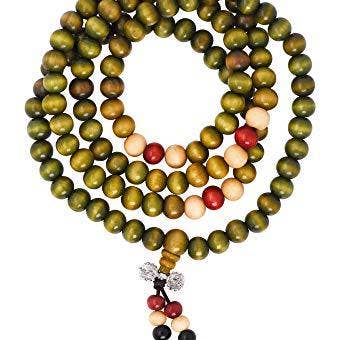 Mandala Crafts - Wholesale Prayer Beads Necklace - Mandala Crafts Natural Wood 108 Mala Prayer Beads Necklace, Bracelet from for Meditation, Yoga22
