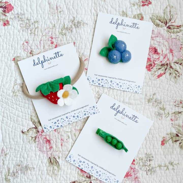 delphinette - Wholesale Hair Clip - Kids - Blueberry Hair Clip