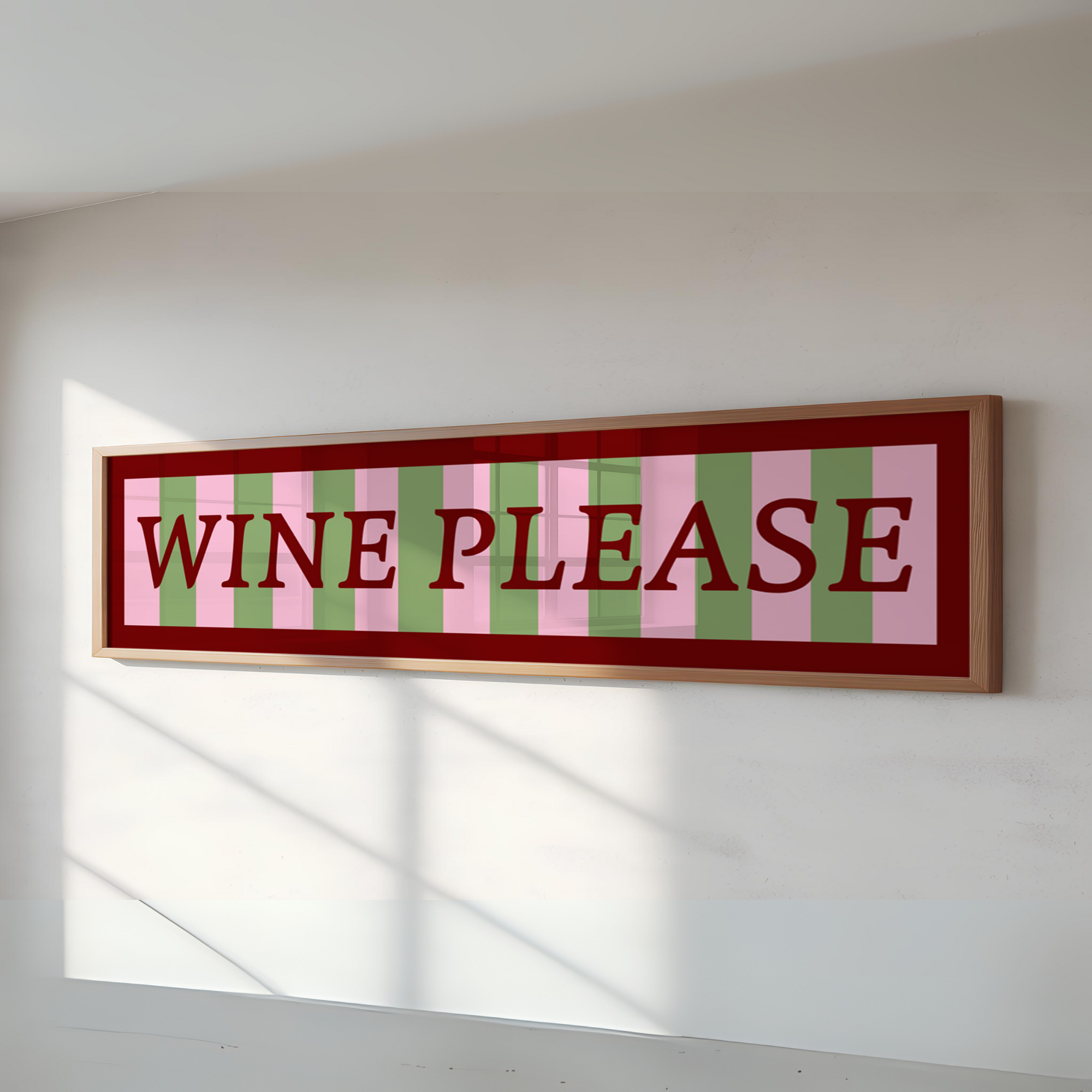 Maddison Ball Creative - Wholesale Art Print - Wine Please Panoramic Framed Print12