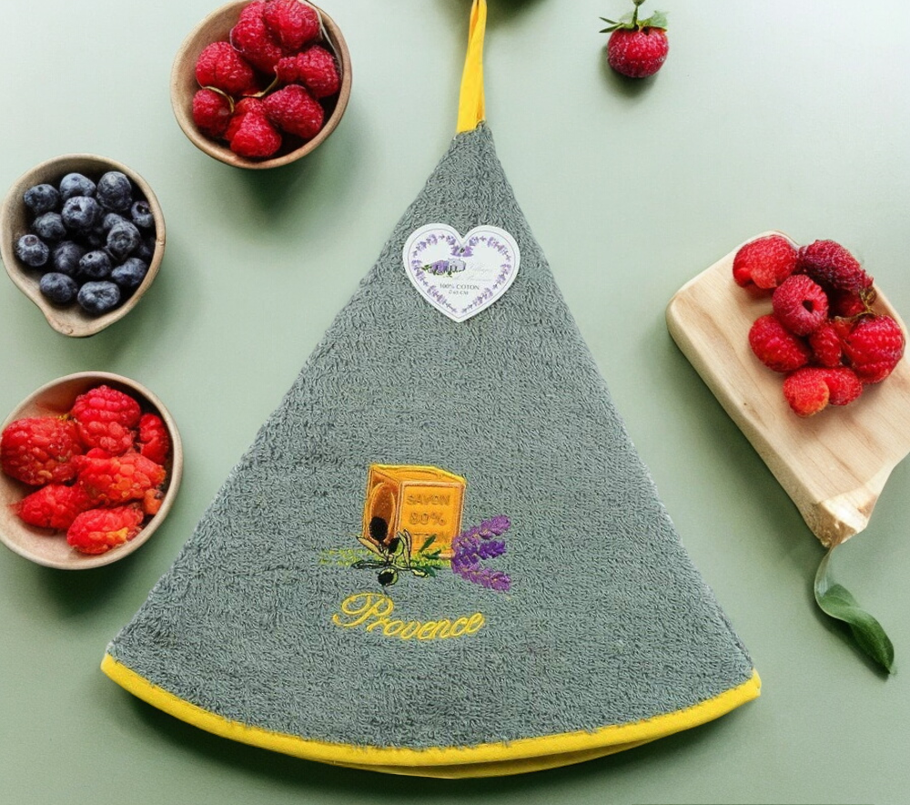 Villages de Provence - Wholesale Hand Towel - Embroidered Marseille soap hand towel 65 cm5