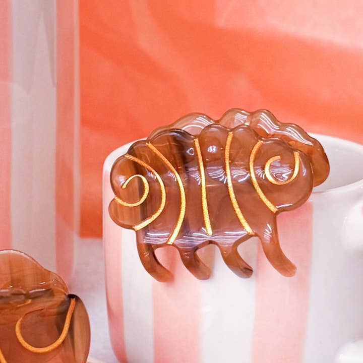 Haarspange Franzbrötchen Mini (VE 6 Stück) für den Großhandel von Frau Hansen