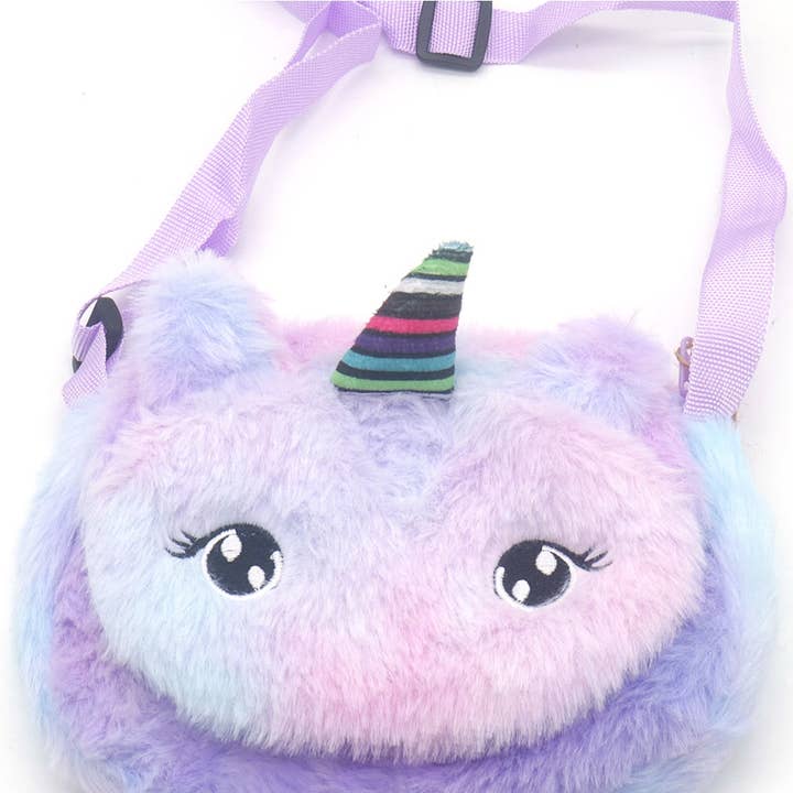 R-E2.2 BAG2403-010-2 Sac Fluffy Licorne 18*14,5cm pour la vente par Menga Trading