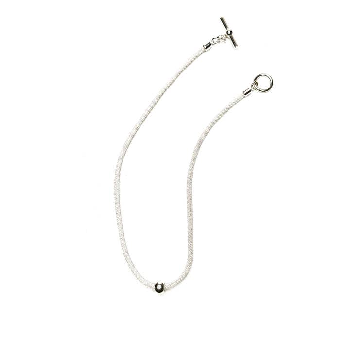 Erica Zap Designs - Wholesale Schakelketting - Dunne mesh ketting met zwevende kraal3