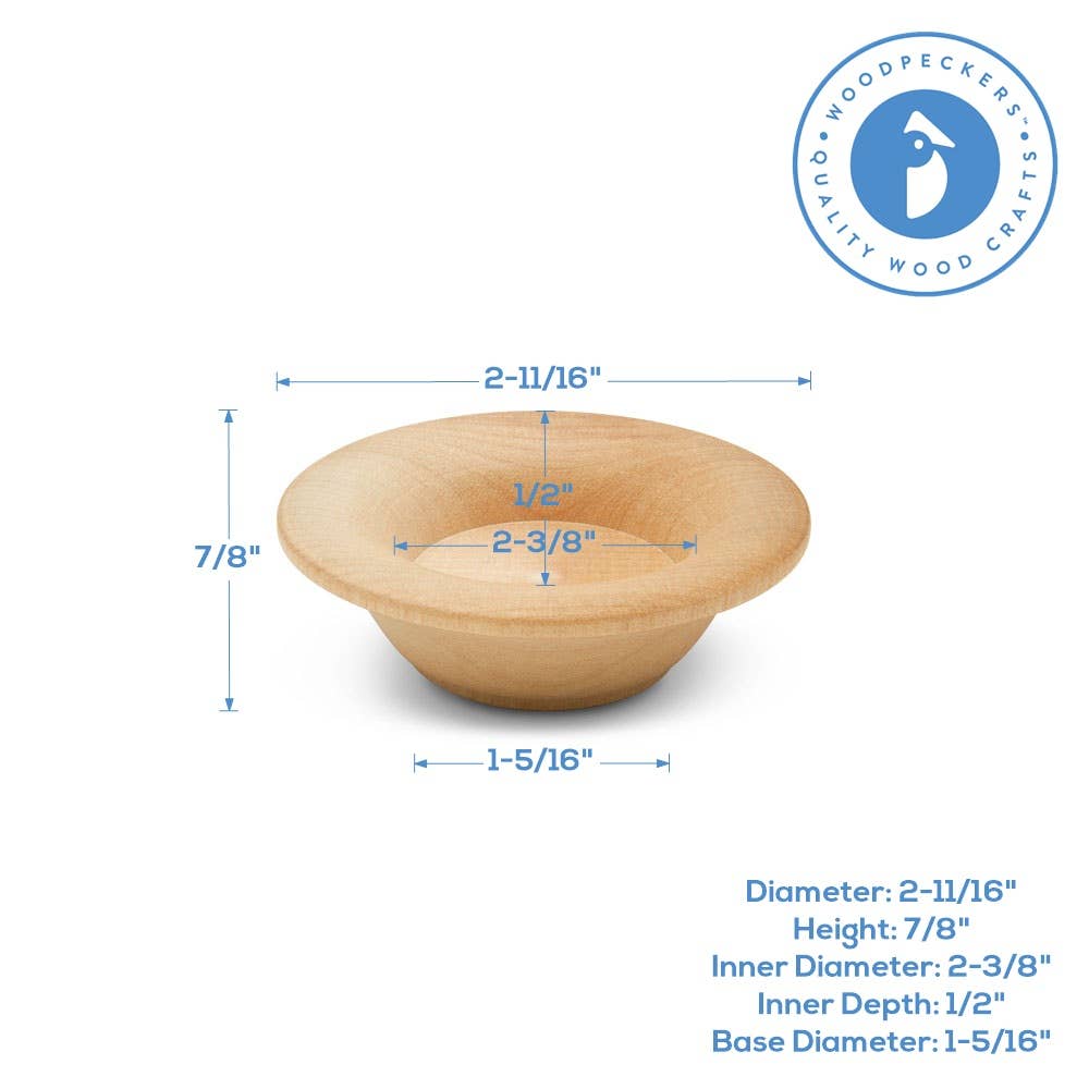 Woodpeckers Crafts - Wholesale Craft Supplies - Mini Wooden Bowls11
