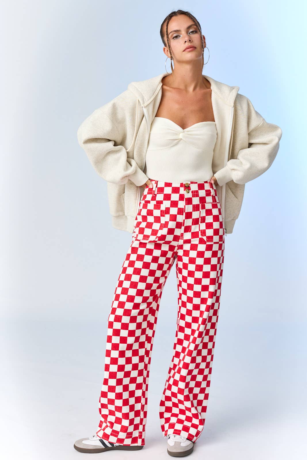 Papermoon - Wholesale Pants - Women's - PP16140-4 - Demi Checkered Bottoms w Elastic Band6