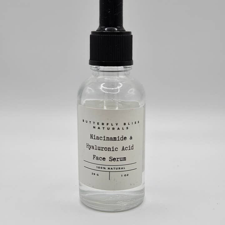 Niacinamide hyaluronzuur serum voor wholesale door Butterfly Bliss Naturals LLC