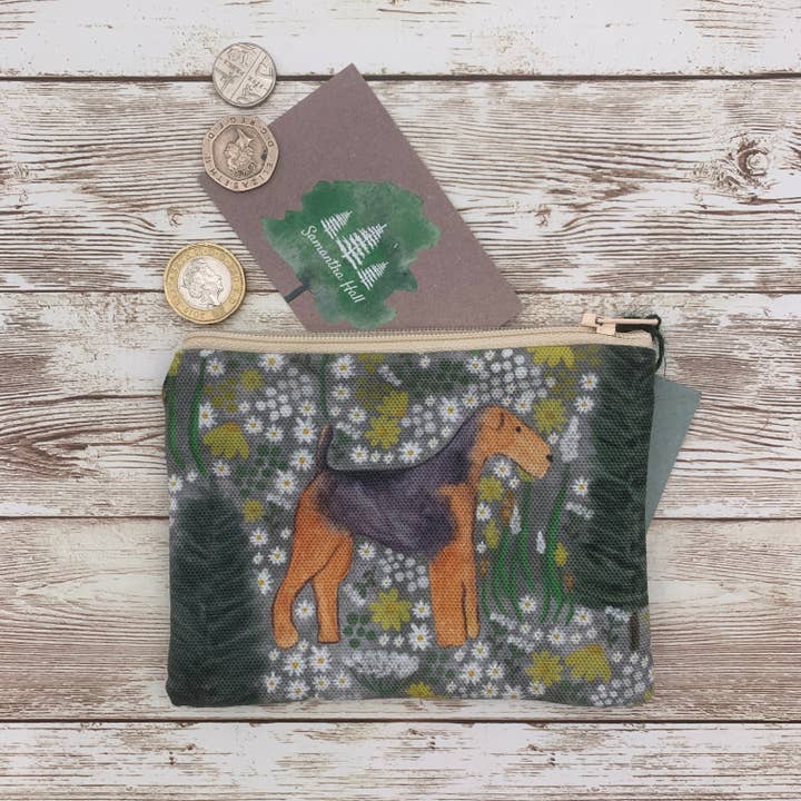 Airedale Terrier Coin Purse for wholesale by Samantha Hall Designs
