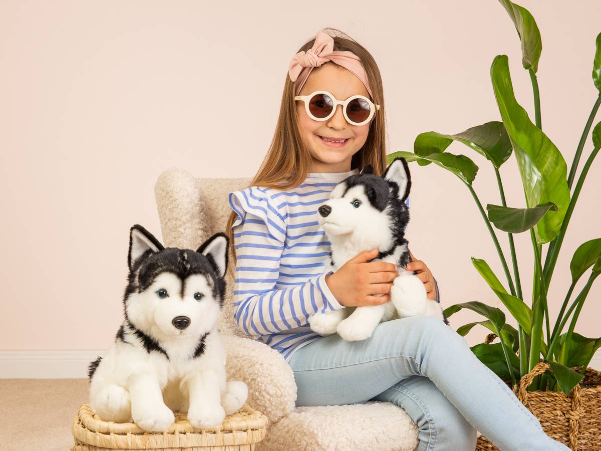 Teddy Hermann – Großhandel Kuschel-/Plüschtier – Kind & Baby – Husky sitzend 30 cm - Plüschtier - Stofftier1