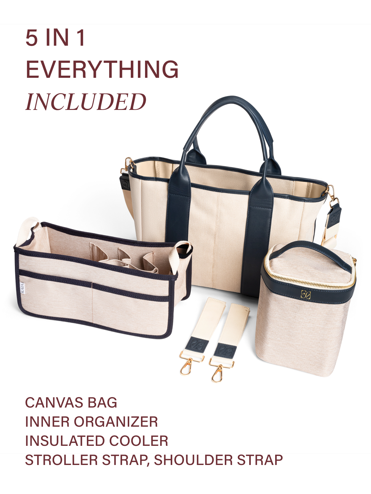 Kaia Studio – wholesale Skötväska - Baby – Skötväska - 5-delars set2