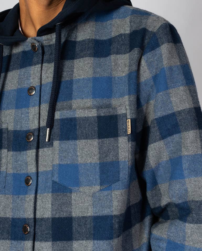 StockNow Unipessoal - Venta al por mayor Chaqueta - Hombre - Chaqueta a cuadros azul marino con capucha3