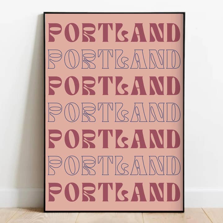 Portland Oregon Print for engroshandel hos Olive Street Collective