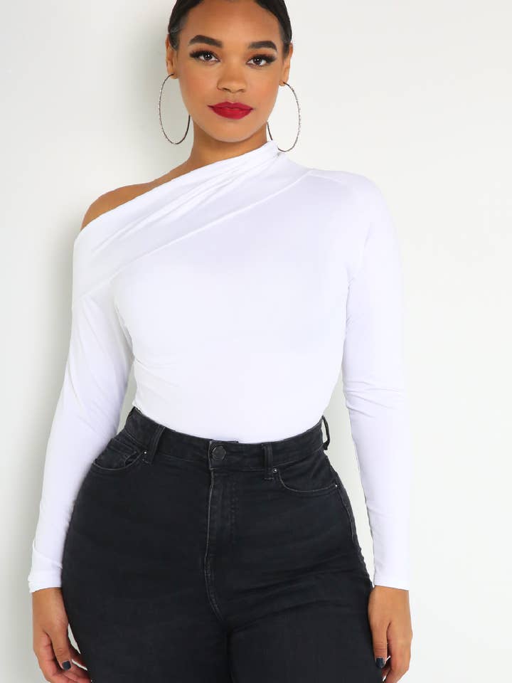 Zoe Drop Shoulder Bodysuit for wholesale by REBDOLLS